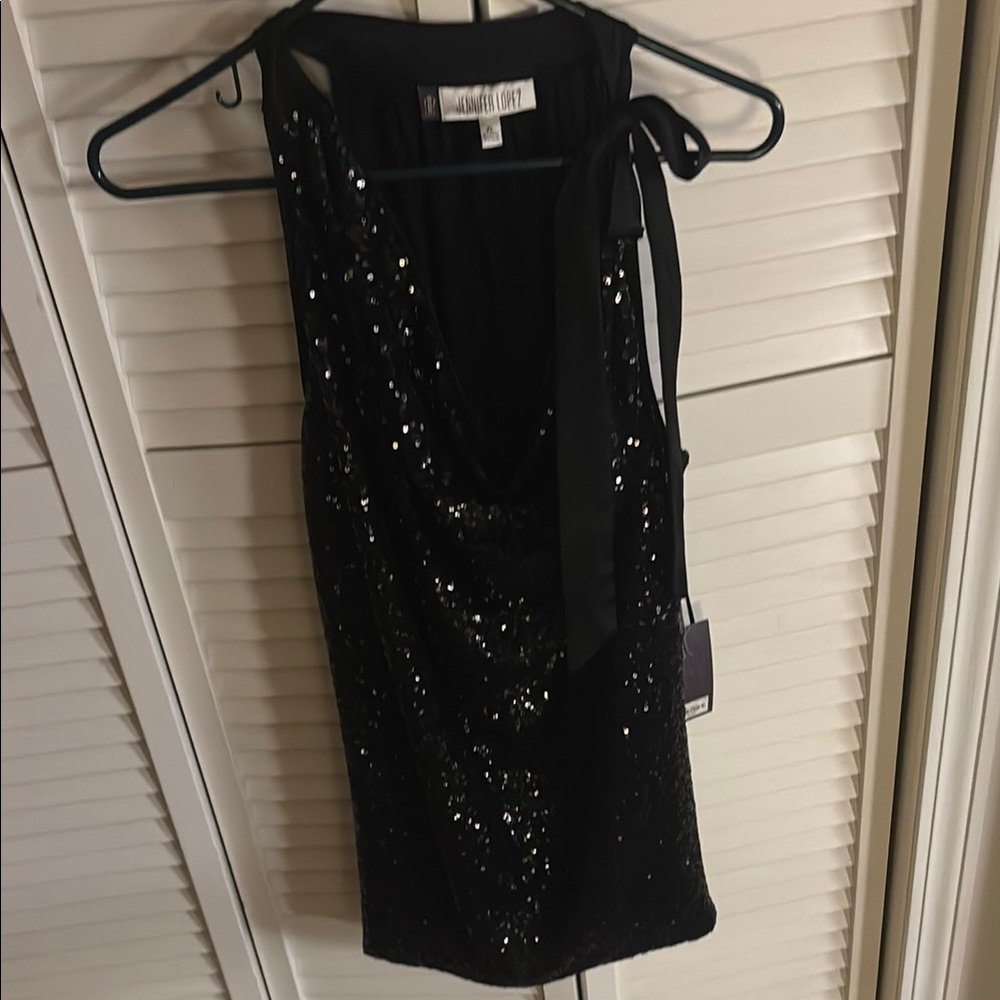 Black Sequin mini jennifer lopez sequin dress. sexy
